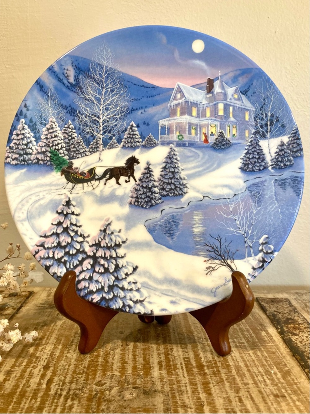 1991 “I’ll be Home for Christmas” WL George Decorative Plate - Picture 2 of 10